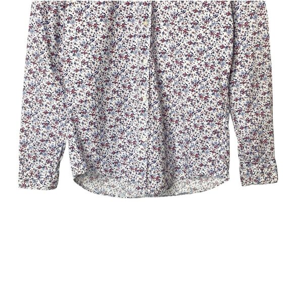 Zara Man Mens Size Medium Slim Fit Button Down Shirt Long Sleeve White Floral - Picture 3 of 8